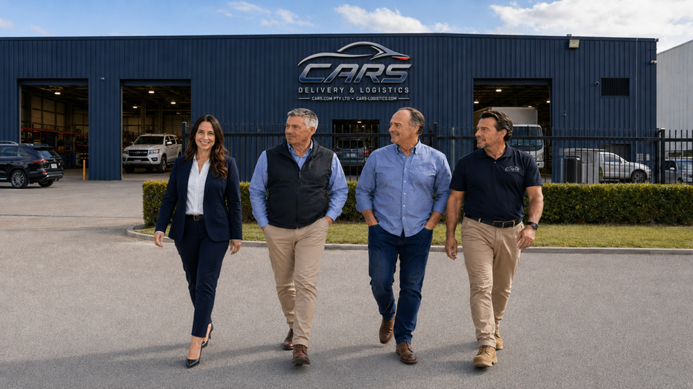 CARS.COM team at vehicle logistics facility